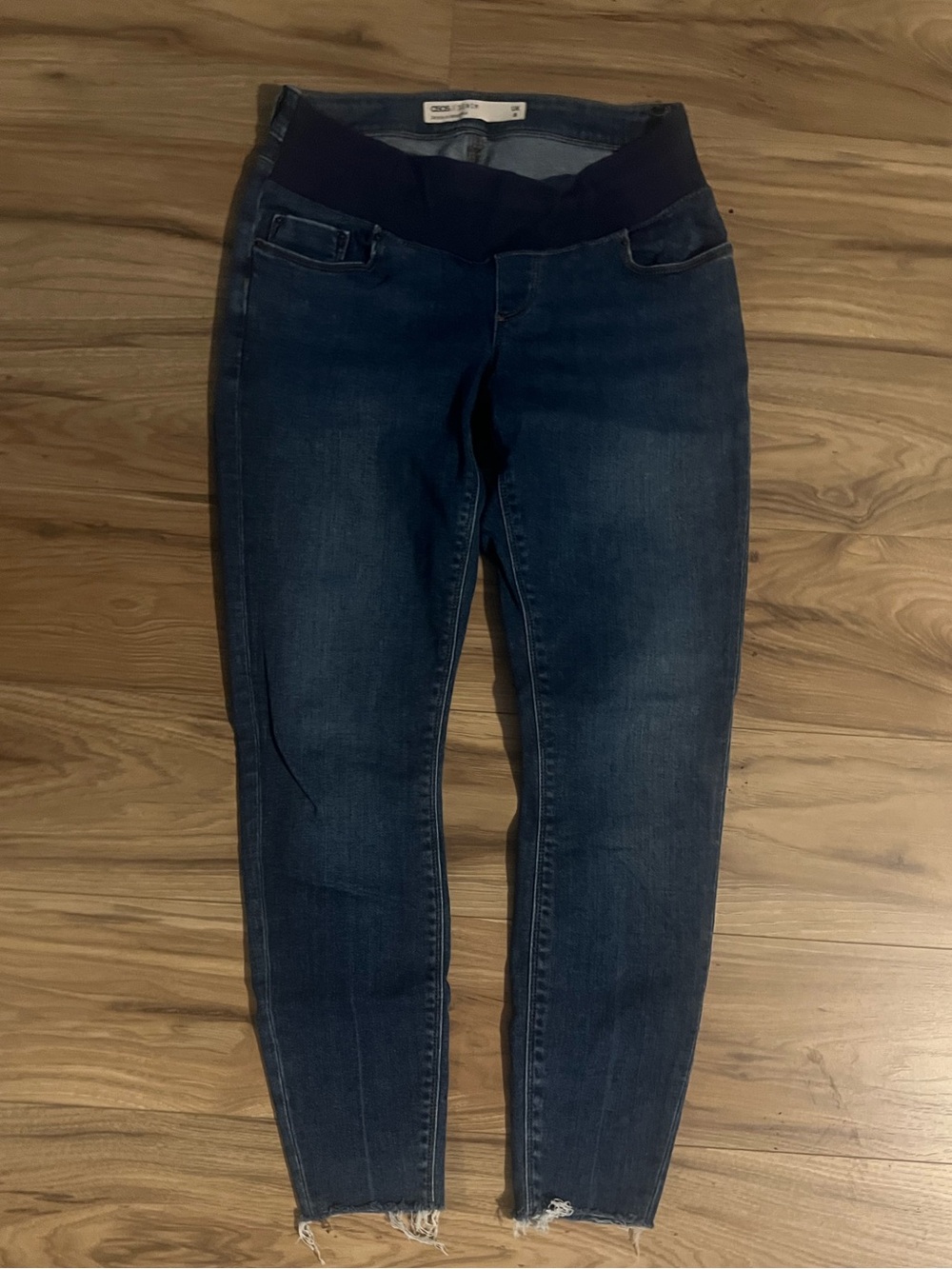 ASOS Navy Blue Maternity Below Belly Jeggings with Stretch Waistband